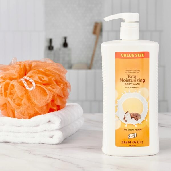 (6 pack) Total Moisturizing Body Wash with Shea Butter, 33.8 fl oz, Compare to Olay® Ultra Moisture Body Wash