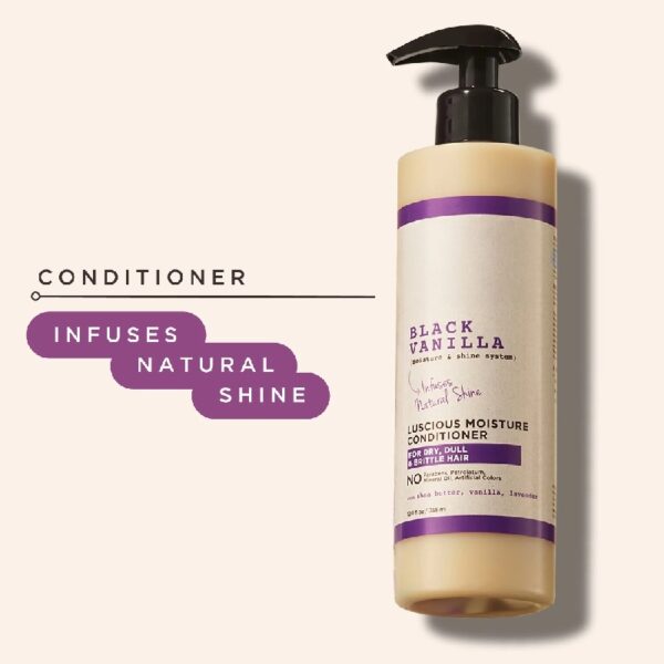 (2 pack) Black Vanilla Moisturizing Conditioner for Dry Hair with Shea Butter, 12 fl oz