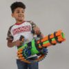 V-Twin Motorized Gatling Belt Blaster, Rotating Barrel, Full-Auto Foam Dart Belt Blaster, 30 Waffe Tip Darts Compatible with Most Standard Full-Length NERF Elite and XShot