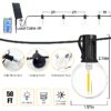 DAYBETTER G40 Outdoor String Lights, Remote Control, 50ft Waterproof Hanging Lights with 8 Lighting Modes, 25 LED Bulbs, for Outside
