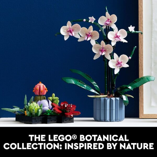 LEGO Botanicals Orchid - Artificial, Fake Indoor Flowers Building Set for Home, Kitchen, Desk Decoration, Adults Ages 18+ - Unique Birthday Gift Idea - 10311