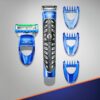 Fusion Men's Precision Beard Trimmer, Razors and Edger, Blue