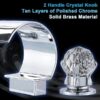 Widespread Bathroom Basin Faucet Crystal Handle Sink Mixer Tap Chrome Finish