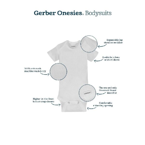 Assorted Short Sleeve Onesies Bodysuits, 8pk (Baby Boy or Baby Girl Unisex)