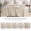 Full/Queen Comforter Sets, Reversible 3 Piece Extra Soft Bedding Set, Chambray Print Sage Green Comforter Bed Set with Pillow Shams