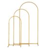 Skypatio 7.2ft Wedding Arch for Ceremony, Golden Balloon Stand, Metal Arch Backdrop for Decor