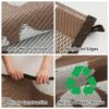 Outdoor Rug Carpet 5'x8' Waterproof Reversible Patio Rug Portable Indoor Outdoor Rug Plastic Straw Rug for Beach RV Camping Garden Picnic Deck Backyard Porch Decor Black