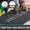 Front Door Mat Indoor and Outdoor Welcome Mat Rubber Backing Entrance Mat Easy Clean Patio Mat Heavy Duty Entryway Doormat for Front Back Doors, Laundry Rooms, Mudrooms 24''x35.4'' Brown