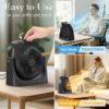 Space Heater and Fan Combo 2 in 1 Energy Efficient for Indoor Home Use Overheating Protection, Black