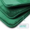 Nestl Set of 3 Absorbent Memory Foam Bath Mat Bathroom Rugs, Gray, Large 20