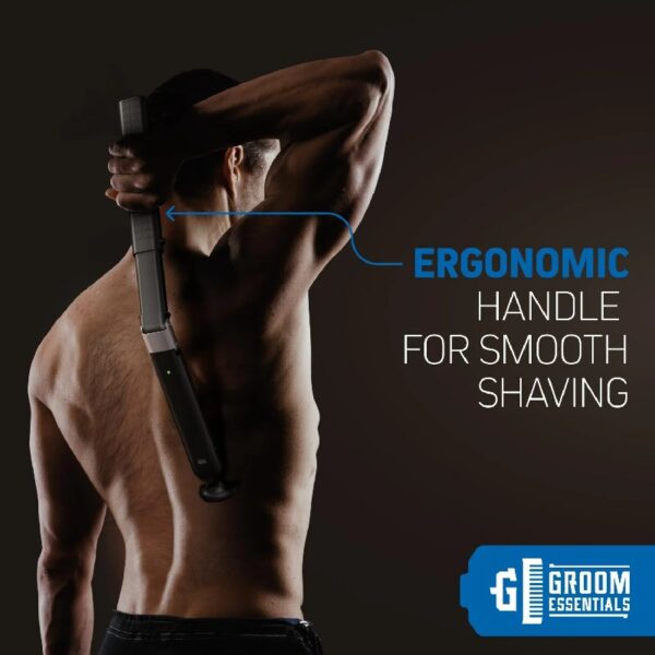 Electric Back Shaver and Hair Trimmer for Men Body Groomer with Extendable Back Blade Electric Razor for Hard to Reach Areas Back Shavers and Manscaping Tool for Men Battery Powered