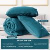 3 Pieces Bed in a Bag Comforter Set Duvet Insert,Reversible,Red/Black,Full Size Comforter Set-200GSM