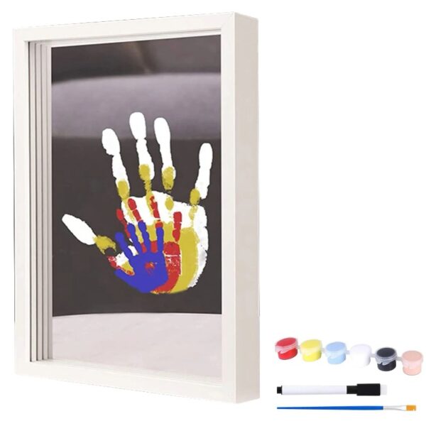 Lolynie Family Handprint Kit,Diy Craft Keepsake,Hand Print Photo Frame,Family Gifts For New Mom,New Baby,New Parents,Grandparents,Mother'S Day,Father'S Day,Adoption Day,Anniversary,1 Set