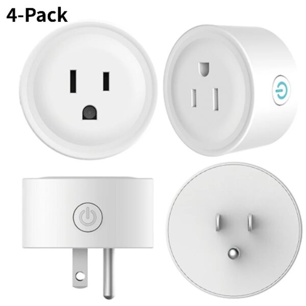 4 Pack Smart Plugs Wi-Fi Outlet 4 Pack Work with Alexa/Google Home/Smart Life Timer ON/Off Plug Schedule Built-in App Mini Wireless Socket No Hub Required