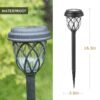 10 Pack Solar Lights Outdoor Decorative, Solar Pathway Lights Outdoor, Solar Powered Garden Yard Lights for Walkway Sidewalk Driveway. (Brown, Cool White)