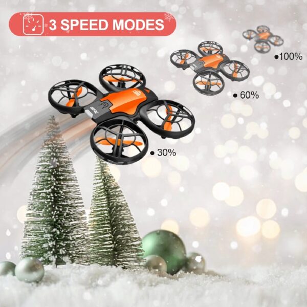 V8c Drone with 720P HD Camera for Adults and Children FPV Real-Time Video, 2 Modular Batteries and Storage Bag, Orange