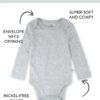 Baby Boy or Girl Gender Neutral Organic Cotton Long Sleeve Bodysuits, 8 Pack (Newborn-24 Months)