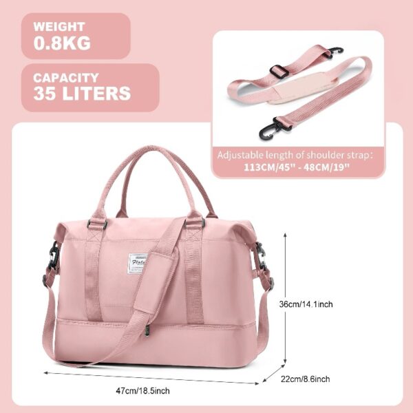 d4eaf26030f94bcd8b47b32d0176b678 Weekender Bags for Women, Travel Duffel Bags with Shoe Compartment,Personal Item Travel Bag for Airlines, Carry on Overnight Tote Bag for women,Beige&Brown