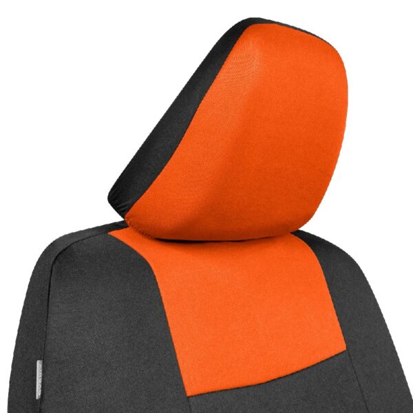 PolyPro Car Seat Covers Full Set in Charcoal on Black – Front and Rear Split Bench for Cars, Easy to Install Cover Set, Accessories Auto Trucks Van SUV