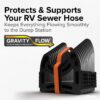 Sidewinder Camper RV Sewer Hose Support - Plastic, Multicolor, 15-Foot (43041)