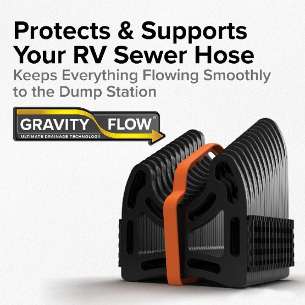 Sidewinder Camper RV Sewer Hose Support - Plastic, Multicolor, 15-Foot (43041)