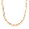 Natalia Drake Natalia Drake Tri Color Sterling Silver Braided Herringbone Necklace for Women