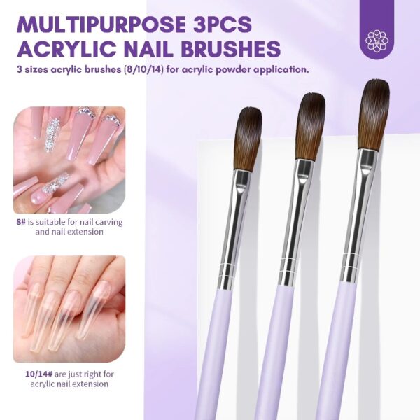 Acrylic Nail Kit Complete Set with Drill - White/Pink/Clear Acrylic Powder and Acrylic Liquid Set with Acrylic Nail Brush, Electric Nail Drill, Acid-Free Primer and Top Coat with Everything