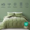Queen Size 3-Piece All-Season Down Alternative Comforter Set Deep Black | Comforter + Pillow Cases Bedding Set | Hotel Grade Bed in a Bag by