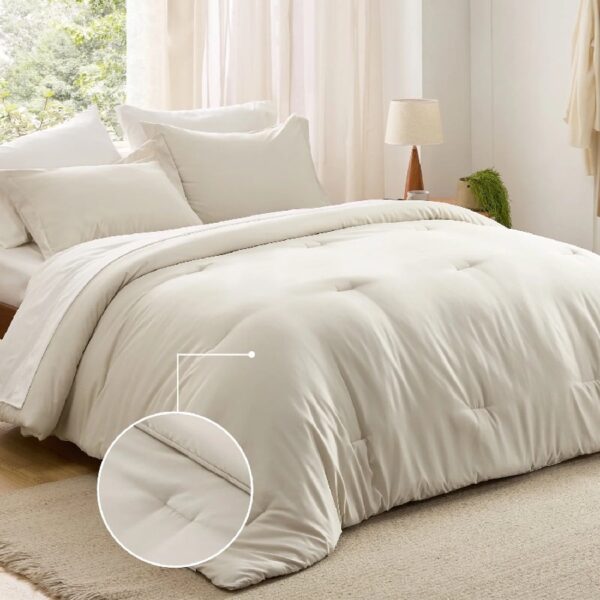 King Size Comforter Set Burnt Orange, 7 Pieces Lightweight King Bedding Sets Boho with Comforter, Sheets, Pillowcases & Shams