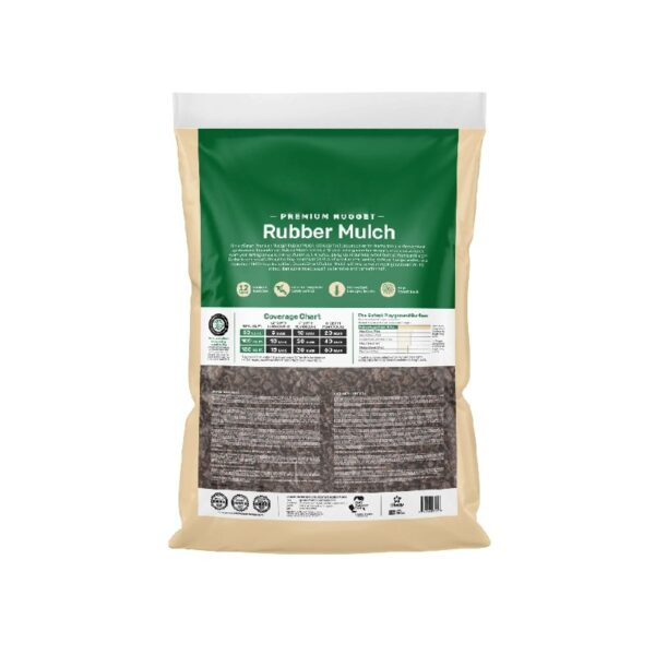 Premium Brown Rubber Mulch Nuggets, 0.8 cu ft