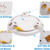360 Interactive Cat Mouse Toy - Random Rotating Mouse Teaser Toy w/ Peekaboo Domes - Exercise Cat Toy
