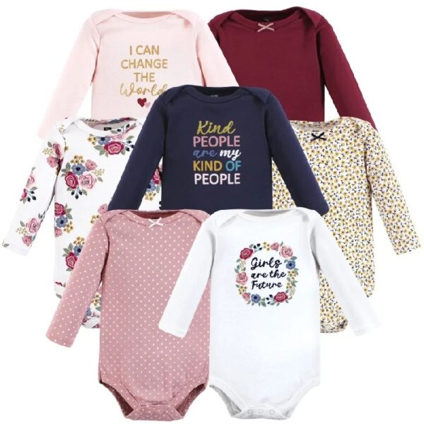 Cotton Long-Sleeve Bodysuits, 7-Pack, Preemie-24 Months