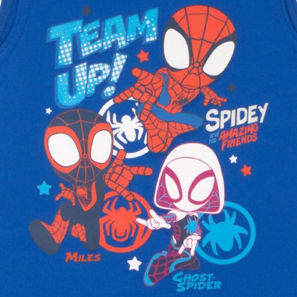 Marvel Spidey and His Amazing Friends 3 Piece Boys Short Set  Short Sleeve Shirt Tank Top and Shorts Set 3 Pack Bundle Set Kids Toddlers  Boys Clothes (Size 3T-8)