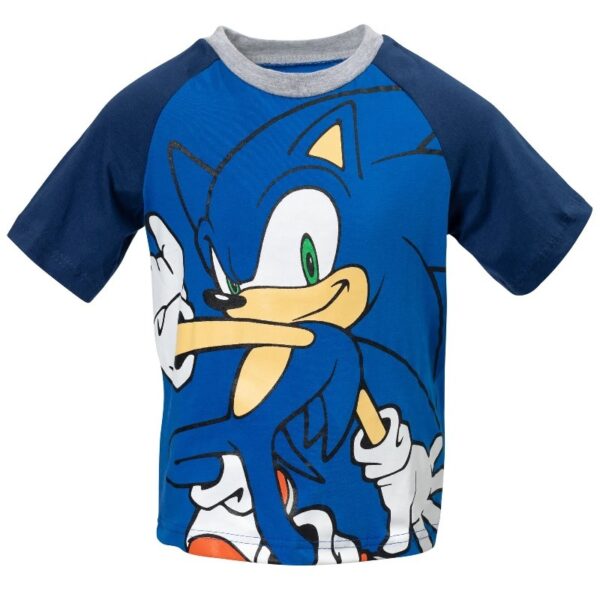 Sonic The Hedgehog Little Boys T-Shirt and French Terry Shorts Outfit Set Toddler to Big Kid