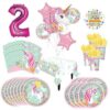 Mayflower Products Magical Unicorn Party Supplies 8 Guests 1st Birthday Balloon Bouquet Decorations