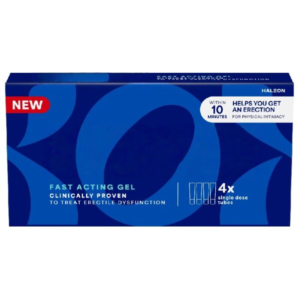 Erectile Dysfunction Treatment Gel, Clinically Proven Topical Gel, 4 Single Use Tubes