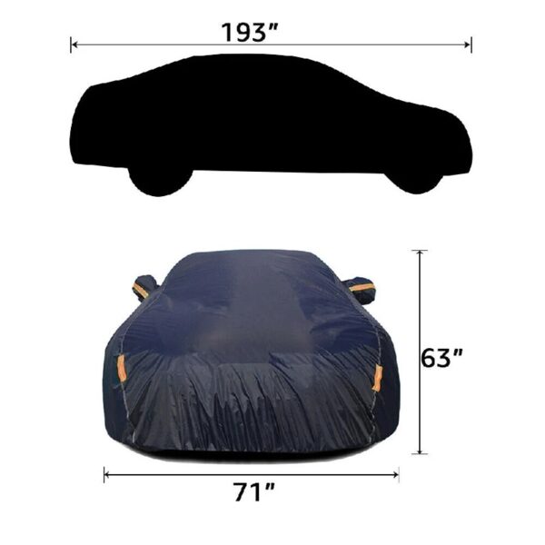 Heavy Duty Waterproof Full Car Cover All Weather Protection Outdoor Indoor Use UV Dustproof for Auto,SUV,Sedan