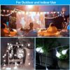 GooingTop 2Pack Outdoor String Lights, Each 37.5Ft 100LED Hanging Patio Lights with 8 Lighting Modes, Auto On/Off for Garden Patio Yard Decor, Warm White