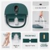 MaxKare Foot Spa Bath Massager with Heat, Collapsible with Remote Control, 6 Large Massage Rollers Digital Display-Green