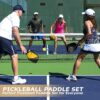 NFTIGB USAPA Certified Pickleball Paddles for Beginners, Family Play Set with 2 Rackets, 4 Balls, Easy-to-Use, Durable & Lightweight