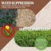 GardenStraw, 3 cu ft (20 lbs) Pack of 1 – All-Natural Mulch for Gardens, Vegetables Lawn Seeding – Water-Conserving, Weed-Suppressing Wheat Straw – Cleaned, Sustainably Sourced