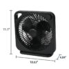 (2 pack) Mainstays 9-inch Box Indoor Comfort Personal AC Electric Fan, 3 Speeds, Black