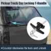 2 Set RIGHT Truck Cap Locking T-Handles for Pickup Truck Cap Camper Shell T-Handles Lock w/ 4 Keys Bolts