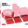 Exquisite 350 Piece Easter Plastic Disposable Party Plates & Dinnerware Combo Set