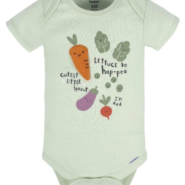 Assorted Short Sleeve Onesies Bodysuits, 8pk (Baby Boy or Baby Girl Unisex)