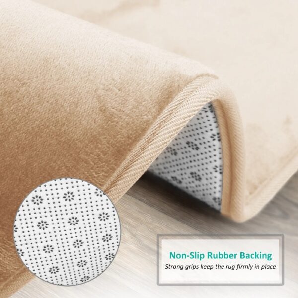 Nestl Set of 3 Absorbent Memory Foam Bath Mat Bathroom Rugs, Gray, Large 20