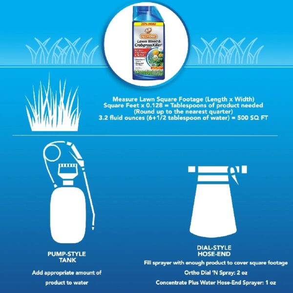 All-in-One Lawn Weed & Crabgrass Killer, Concentrate, 40 fl oz