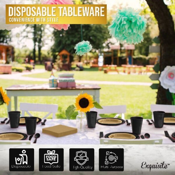 Exquisite 350 Piece Easter Plastic Disposable Party Plates & Dinnerware Combo Set