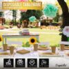 Exquisite 350 Piece Easter Plastic Disposable Party Plates & Dinnerware Combo Set