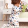 Baby and Toddler Neutral Microfleece Blanket Sleeper Pajamas, 3-Pack, Sizes 0/3M-5T